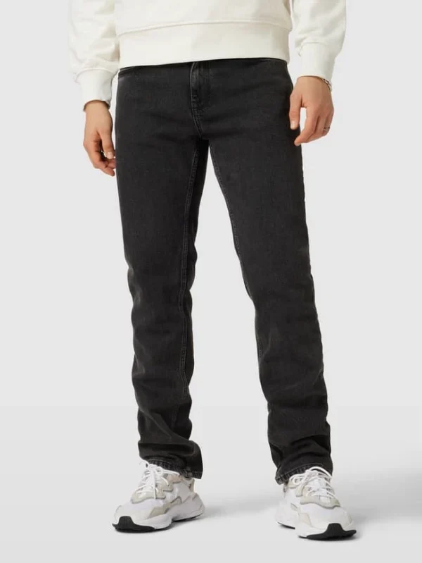 REVIEW Straight Fit Jeans Im 5-Pocket-Design – Schwarz 5