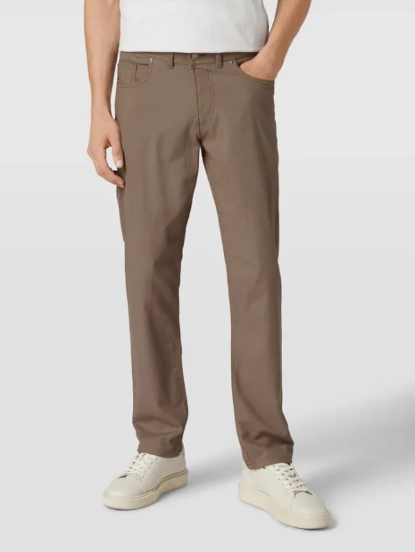 Christian Berg Men Straight Fit Chino Mit Stretch-Anteil – Taupe 5