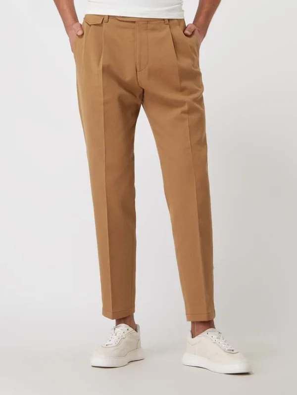 Windsor Bundfaltenhose Mit Viskose-Anteil Modell ‘Sapo’ – Camel 5