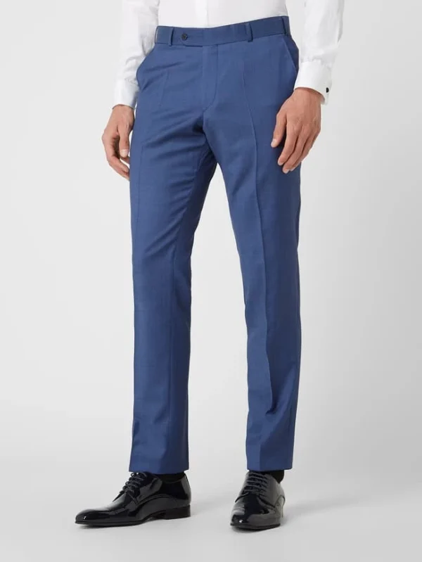 Wilvorst Slim Fit Anzughose Aus Wolle – Blau 5