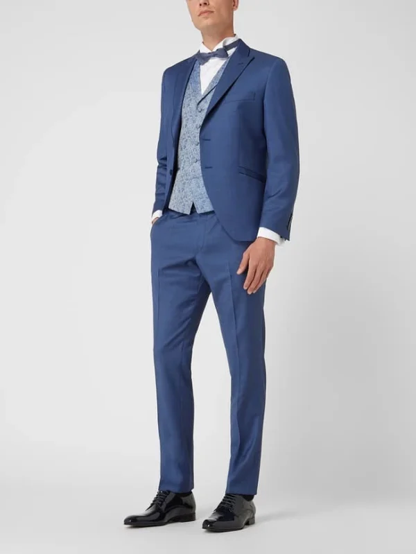 Wilvorst Slim Fit Anzughose Aus Wolle – Blau 1