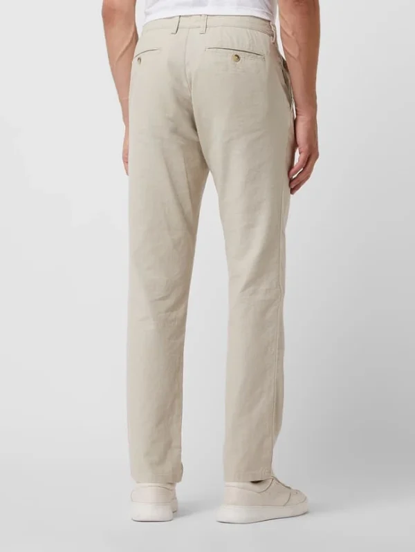 Christian Berg Men Chino Aus Leinen-Baumwoll-Mix – Sand 6