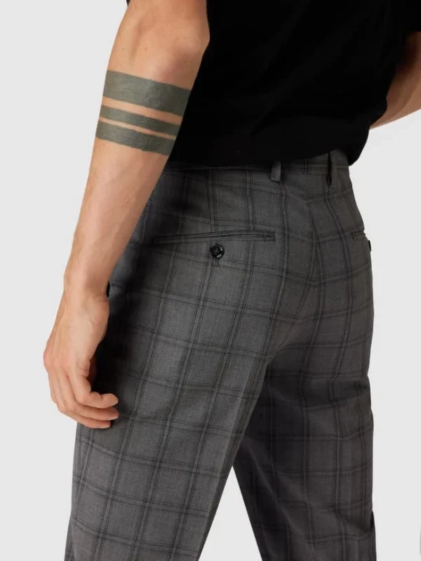 Mango Stoffhose Mit Tartan-Karos – Mittelgrau 4