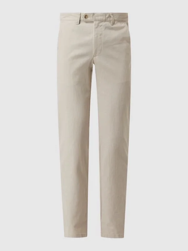 Christian Berg Men Chino Aus Leinen-Baumwoll-Mix – Sand 3