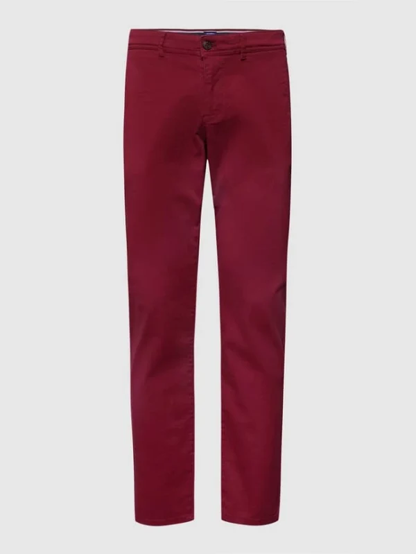 MCNEAL Super Slim Fit Chino Mit Stretch-Anteil – Bordeaux Rot 3