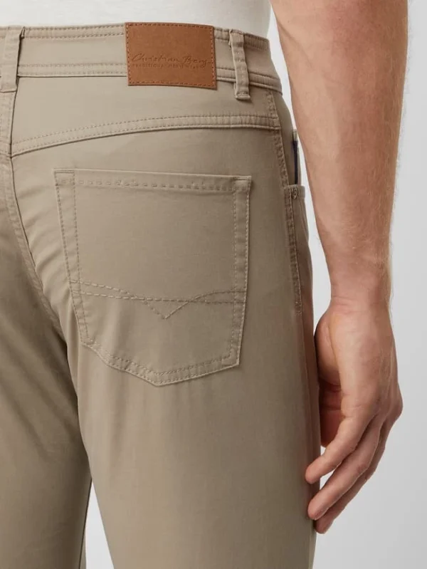 Christian Berg Men Chino Mit Stretch-Anteil – Hellbraun 4