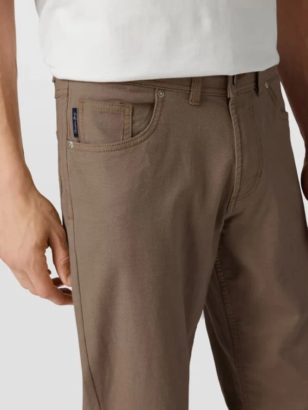 Christian Berg Men Straight Fit Chino Mit Stretch-Anteil – Taupe 4