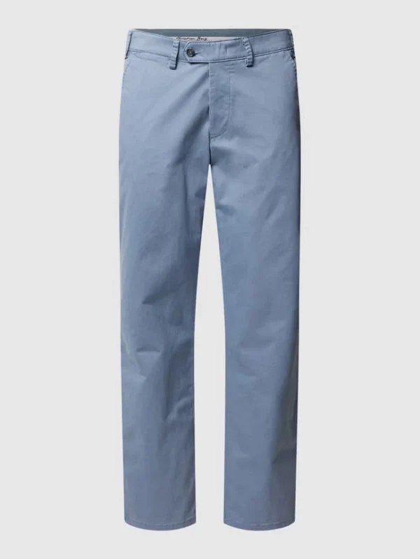 Christian Berg Men Straight Fit Chino Mit Stretch-Anteil – Bleu 1