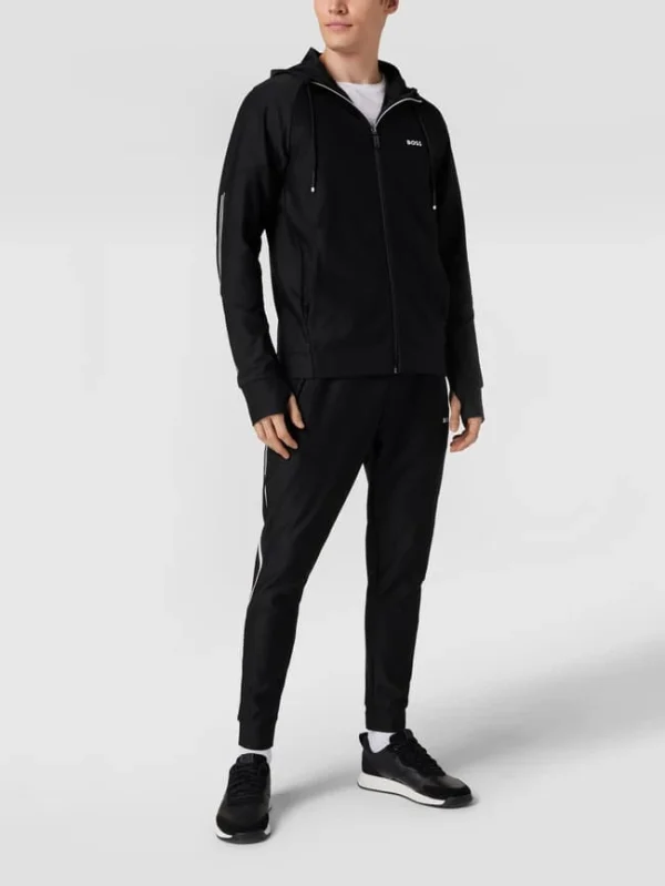 BOSS Athleisurewear Trainingshose Mit Kontraststreifen Modell ‚Hicon Gym‘ – Schwarz 1