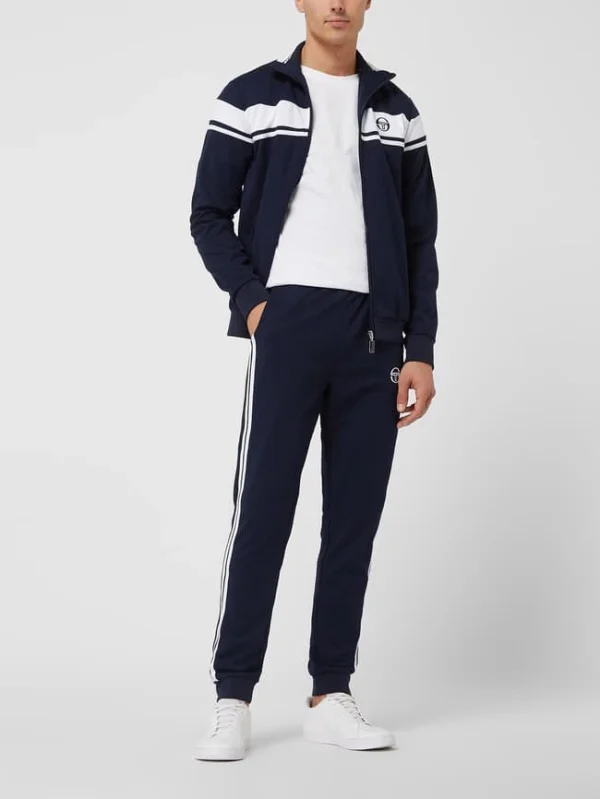 SERGIO TACCHINI Trainingshose Mit Kontraststreifen Modell ‚New Darmarindo‘ – Dunkelblau 1