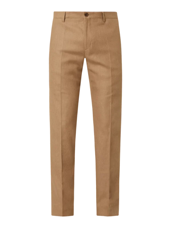 Tommy Hilfiger Slim Fit Anzughose Aus Wollmischung – Beige 3