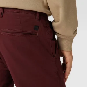 BOSS Casualwear Slim Fit Chino Mit Label-Patch Modell ‘Schino’ – Bordeaux Rot 11