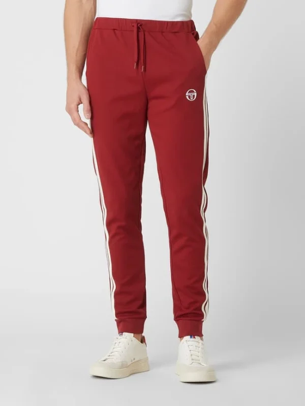 SERGIO TACCHINI Trainingshose Mit Kontraststreifen Modell ‚New Darmarindo‘ – Dunkelrot 5