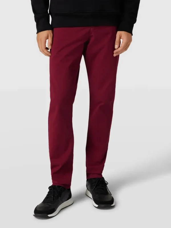 MCNEAL Super Slim Fit Chino Mit Stretch-Anteil – Bordeaux Rot 5