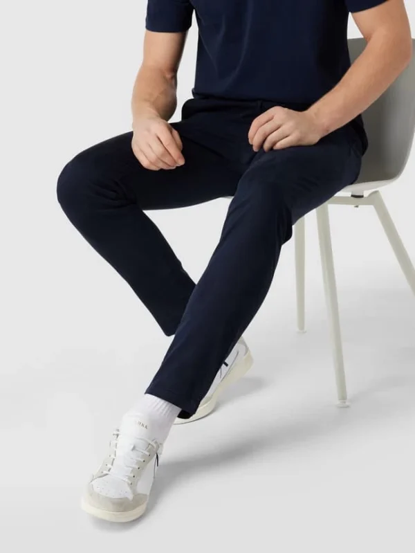 BOSS Casualwear Tapered Fit Chino Mit Stretch-Anteil – Marineblau 4