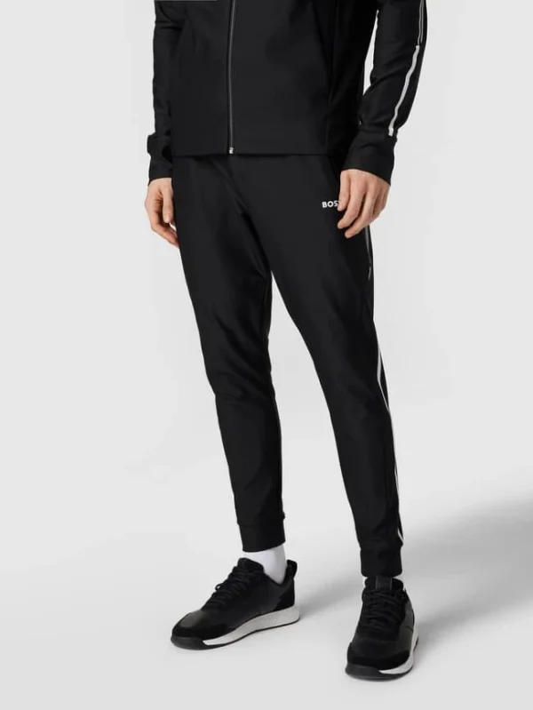 BOSS Athleisurewear Trainingshose Mit Kontraststreifen Modell ‚Hicon Gym‘ – Schwarz 5