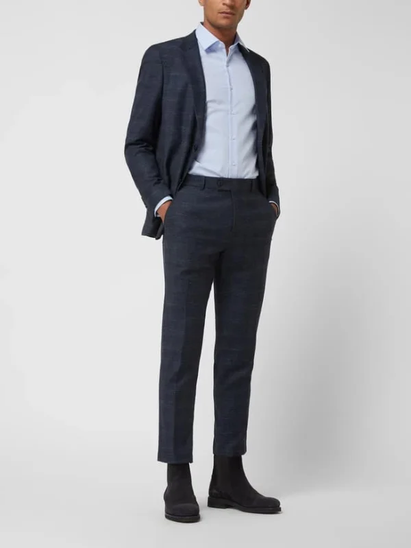 Strellson Slim Fit Anzughose Mit Leinen-Anteil Modell ‚Till‘ – Marineblau 1