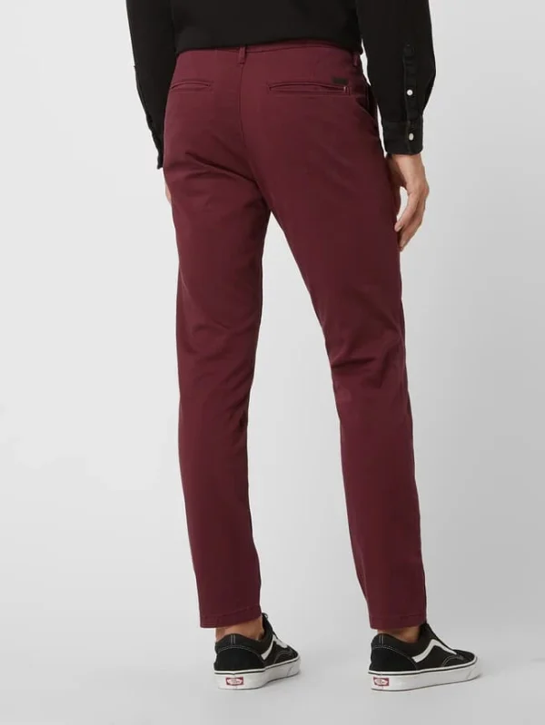 Jack & Jones Slim Fit Chino Mit Stretch-Anteil Modell ‚Marco‘ – Bordeaux Rot 6