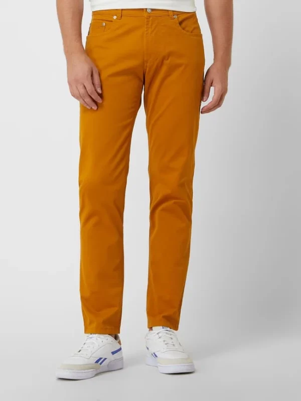 Christian Berg Men Chino Mit Stretch-Anteil – Dunkelgelb 5