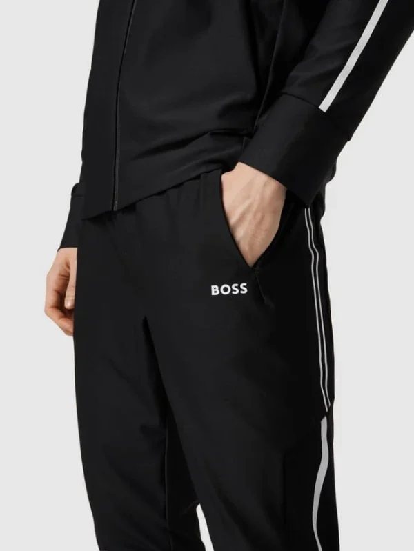 BOSS Athleisurewear Trainingshose Mit Kontraststreifen Modell ‚Hicon Gym‘ – Schwarz 4