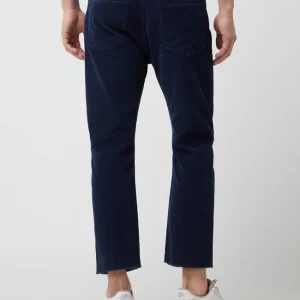 NO21 Cropped Cordhose Aus Baumwolle – Marineblau 15