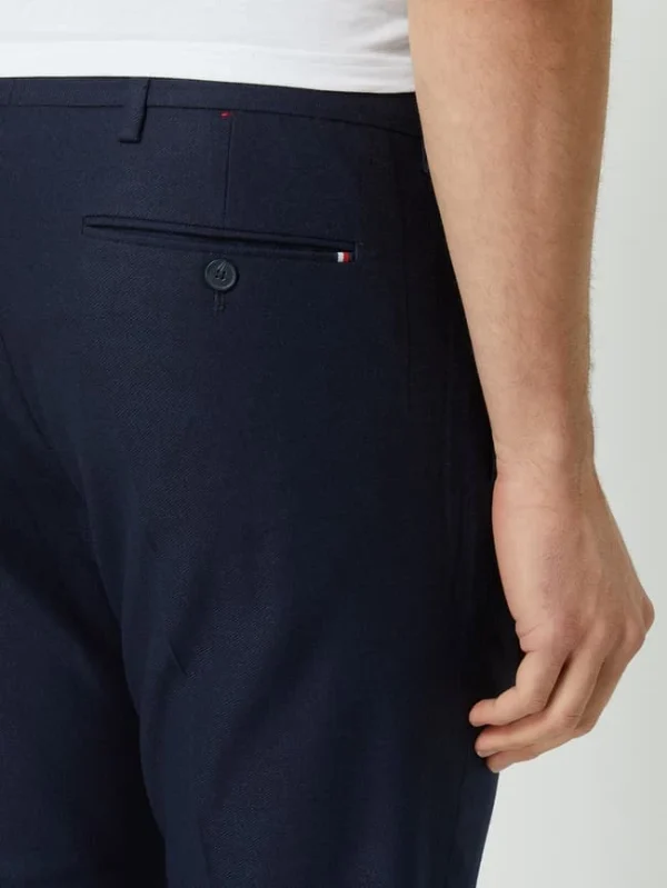 Tommy Hilfiger Slim Fit Anzughose Aus Wollmischung – Marineblau 4