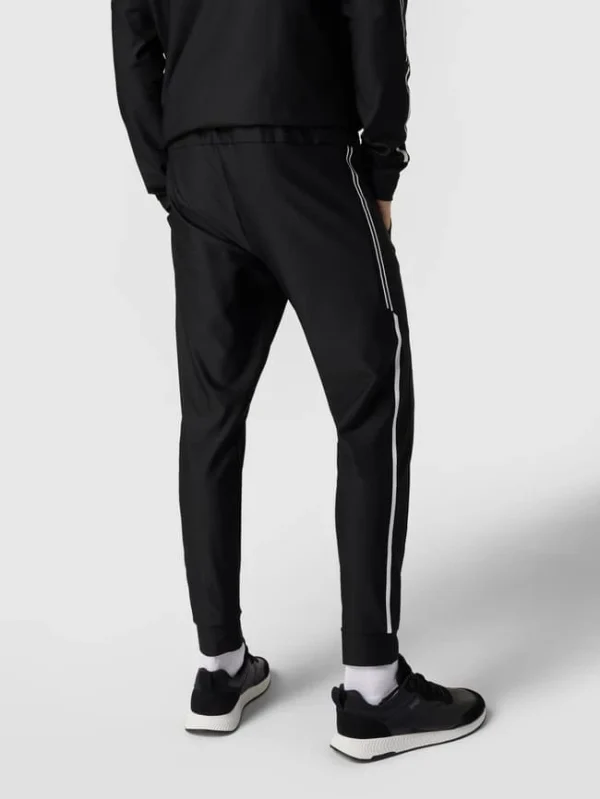 BOSS Athleisurewear Trainingshose Mit Kontraststreifen Modell ‚Hicon Gym‘ – Schwarz 6