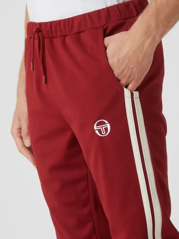 SERGIO TACCHINI Trainingshose Mit Kontraststreifen Modell ‚New Darmarindo‘ – Dunkelrot 4