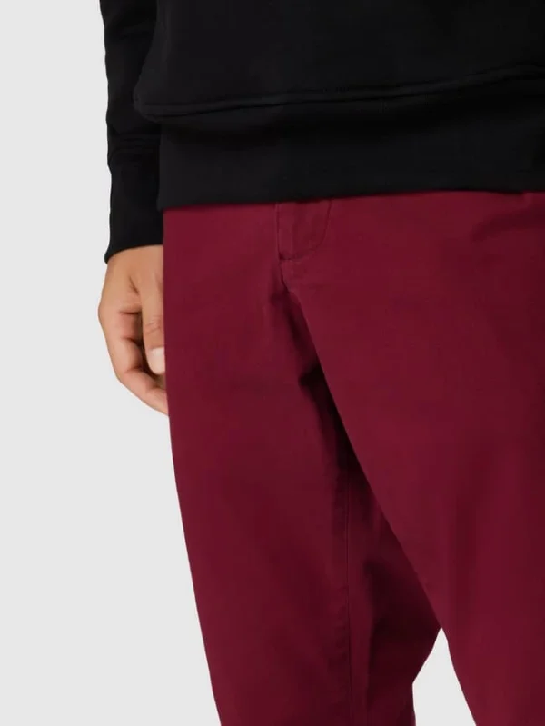 MCNEAL Super Slim Fit Chino Mit Stretch-Anteil – Bordeaux Rot 4