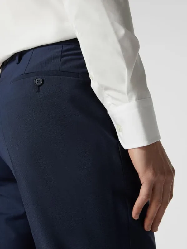 Pierre Cardin Anzug-Hose Mit Webmuster – Blau 4