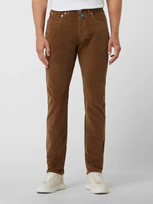 Pierre Cardin Tapered Fit Cordhose Mit Hohem Stretch-Anteil Modell ‘Lyon’ – ‘Futureflex’ – Camel 5