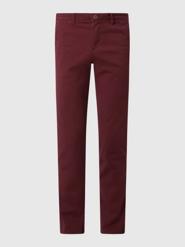 Jack & Jones Slim Fit Chino Mit Stretch-Anteil Modell ‚Marco‘ – Bordeaux Rot 3