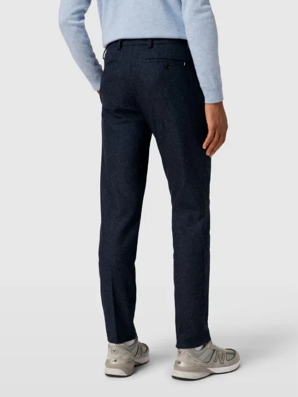 Tommy Hilfiger Straight Fit Bundfaltenhose Mit Allover-Muster – Marineblau 6