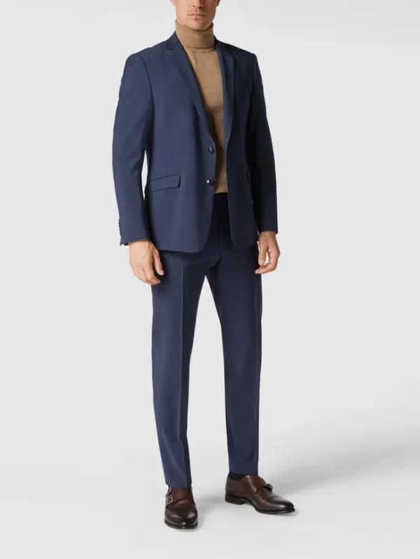 Strellson Slim Fit Anzughose Mit Bügelfalten ‚Flex Cross‘ – Marineblau 1