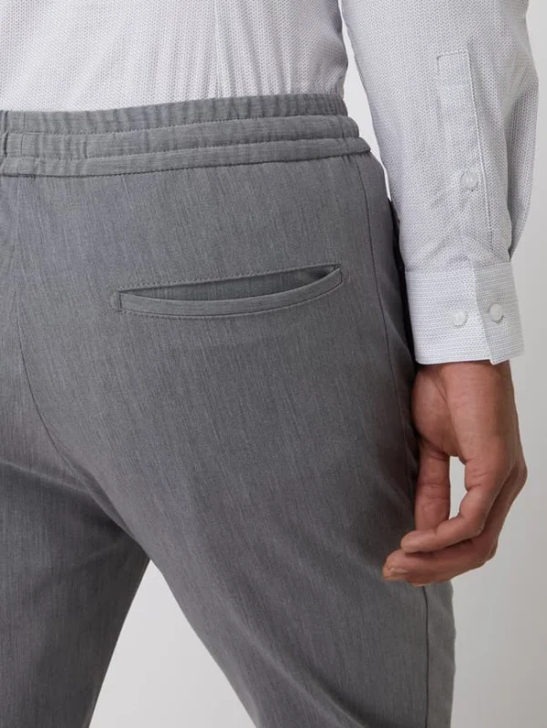 Windsor Jogpants Mit Stretch-Anteil Modell ‚Nostro‘ – Hellgrau 4