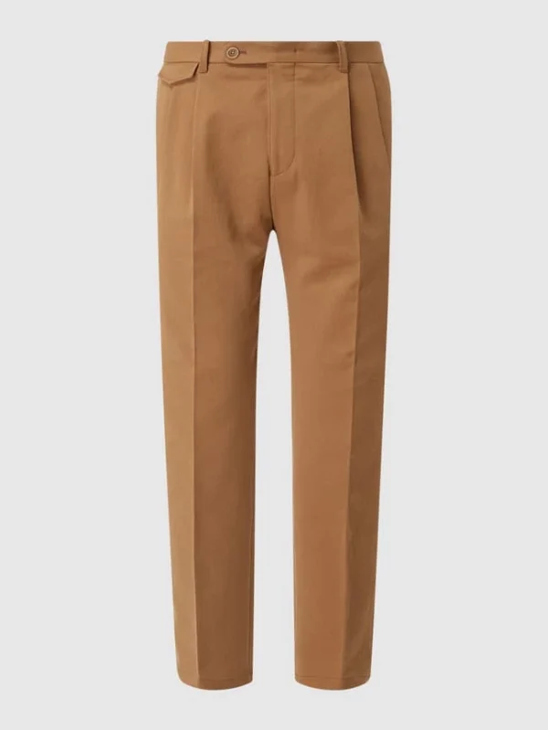 Windsor Bundfaltenhose Mit Viskose-Anteil Modell ‘Sapo’ – Camel 3