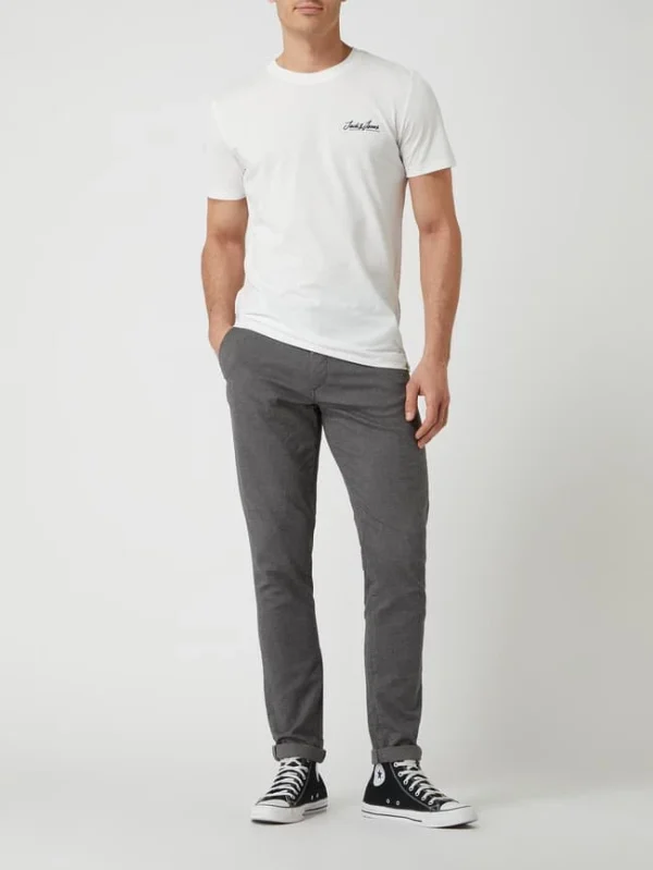 Jack & Jones Slim Fit Hose Mit Stretch-Anteil Modell ‚Marco‘ – Anthrazit Meliert 1